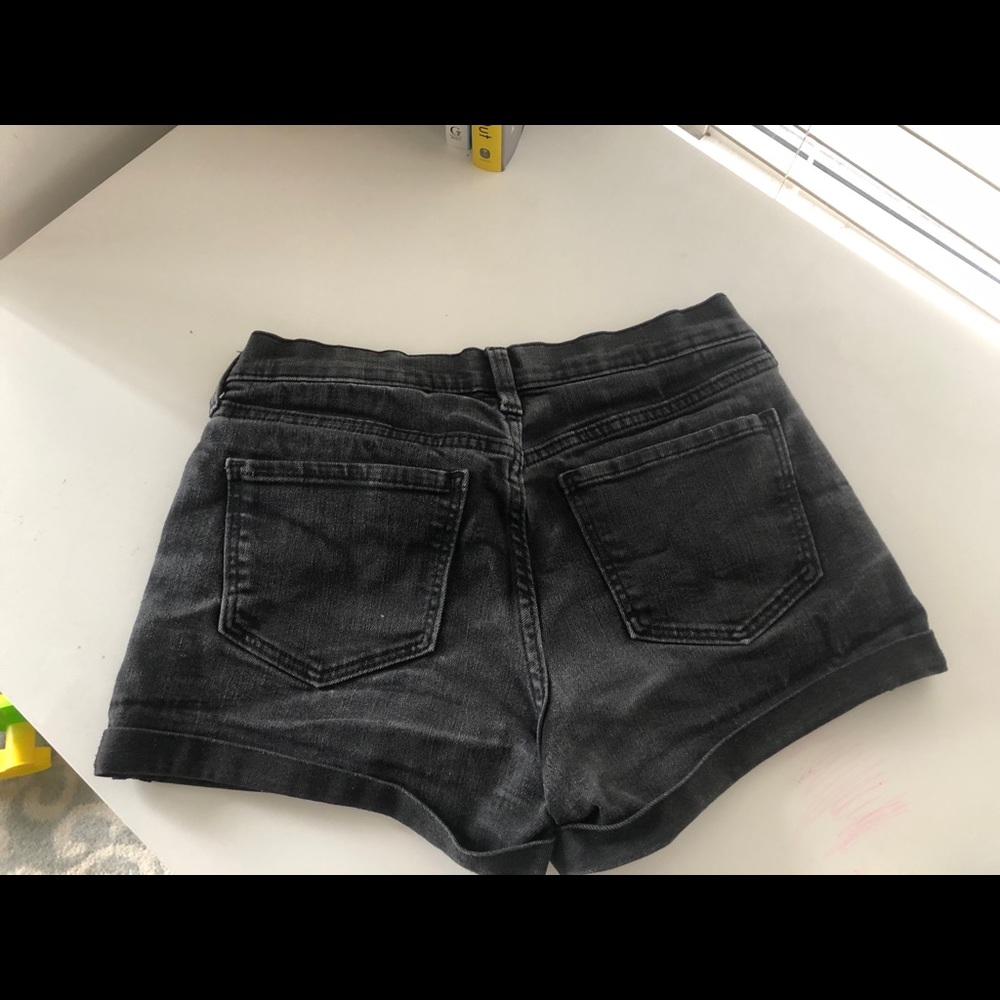 Black Denim Shorts - Picture 4 of 4